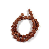 40pcs Natural Stone Heart-shaped Beads for DIY Jewellery Necklace, 10x10mm