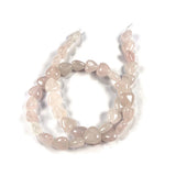 40pcs Natural Stone Heart-shaped Beads for DIY Jewellery Necklace, 10x10mm