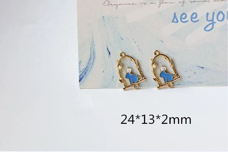 40pcs Cartoon Rabbits/Girls Core Decoration Charms DIY Jewelry Making