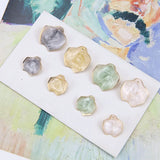 40pcs Petal Shape Alloy Earrings Charms DIY Jewelry Pendants