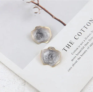 40pcs Petal Shape Alloy Earrings Charms DIY Jewelry Pendants