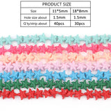 40pcs 11mm*5mm Colored Starfish Spacer Seed Beads Charms for DIY Jewelry Making
