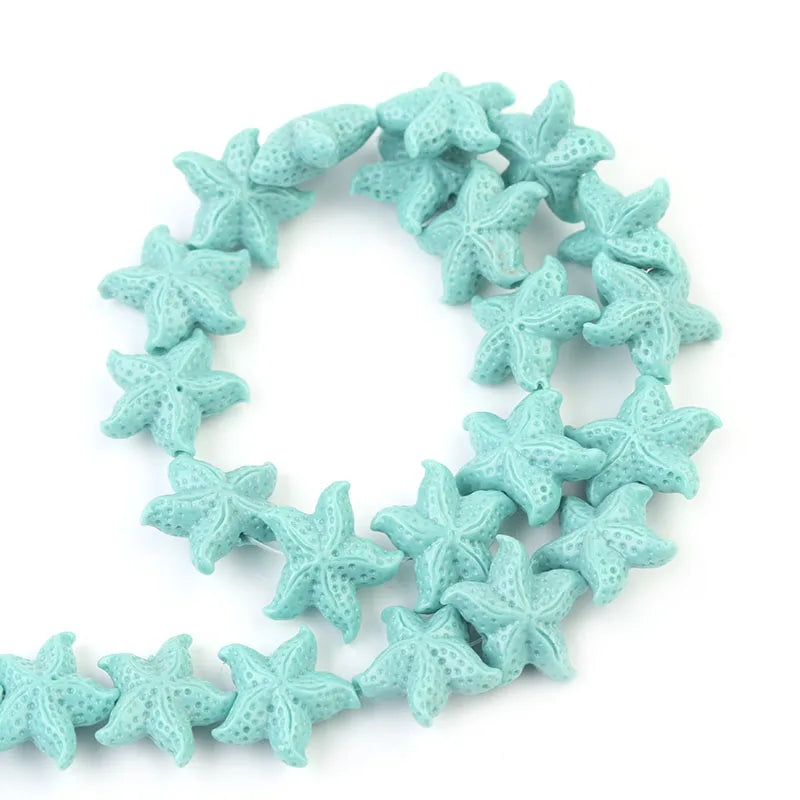 40pcs 11mm*5mm Colored Starfish Spacer Seed Beads Charms for DIY Jewelry Making