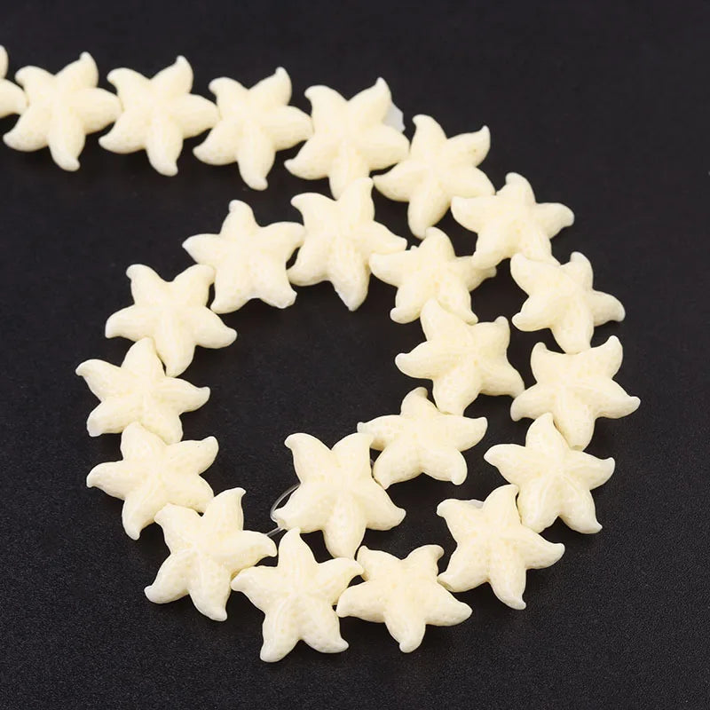 40pcs 11mm*5mm Colored Starfish Spacer Seed Beads Charms for DIY Jewelry Making