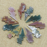 Indian Agate Lightning Pendants for Healing Crystals Necklaces 10pcs