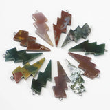 Indian Agate Lightning Pendants for Healing Crystals Necklaces 10pcs