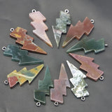 Indian Agate Lightning Pendants for Healing Crystals Necklaces 10pcs