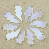 Opal Opalite Lightning Pendants for Healing Crystals Necklaces 10pcs