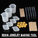 43pcs DIY Silicone Mixing Measuring Cups Resin Mold Casting Jewelry Tool Kit