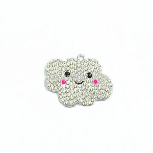 10pcs Lovely Cloud Rhinestone Pendants