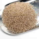 450g Silver Line Effect Glass Seed Beads 2mm 3mm 4mm