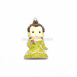 Princess Rhinestone Pendants For Jewelry Making 10pcs/lot