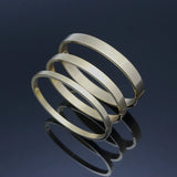Stainless Steel Round Bangles & Bracelets Gold/Steel Charm Bracelet Women