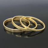 Stainless Steel Round Bangles & Bracelets Gold/Steel Charm Bracelet Women