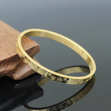 Maple Leaf Pattern Bangle Stainless Steel Bracelet for Women