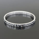 Maple Leaf Pattern Bangle Stainless Steel Bracelet for Women
