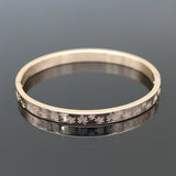 Maple Leaf Pattern Bangle Stainless Steel Bracelet for Women