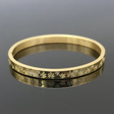 Maple Leaf Pattern Bangle Stainless Steel Bracelet for Women