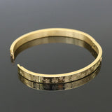 Maple Leaf Pattern Bangle Stainless Steel Bracelet for Women