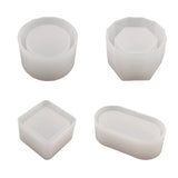 4Pcs Crystal Resin Mold Storage Box Holder Case Silicone Mould