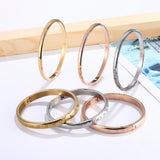 18K Stainless Steel Roman Numerals Bracelet Cuff Bangle