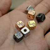 4mm Big Hole LOVE FUN Infinite Symbols Rhinestone Crystal Cubic Loose Beads