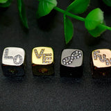 4mm Big Hole LOVE FUN Infinite Symbols Rhinestone Crystal Cubic Loose Beads