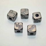 4mm Big Hole LOVE FUN Infinite Symbols Rhinestone Crystal Cubic Loose Beads