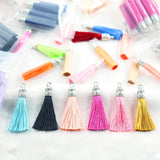 10/20pcs Silver End Caps Silk Tassels Charms DIY Jewelry Making Supplies