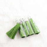 Silver End Caps Silk Tassels Brush Charms DIY Tassels Earring Pendant