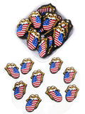 Silicone Cartoon Focal Beads American Flag for DIY Jewelry BPA-Free