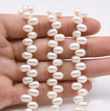 5-6mm Teardrop Pearls Natural Freshwater Pearl Strand