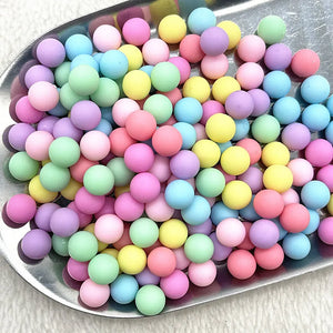 8mm Round Matte Acrylic Beads for DIY Crafts - 50-200pcs