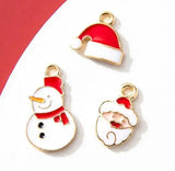 50 Pcs Christmas Santa Claus DIY Charm Pendants for Jewelry Making