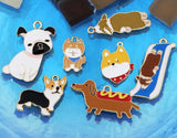 50 Dog Pendants Charms for Jewelry Making DIY Accessories