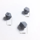 50 pcs BPA-Free Food Grade Silicone Geometric Hexagon Teething Beads