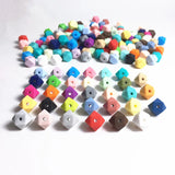 50 pcs BPA-Free Food Grade Silicone Geometric Hexagon Teething Beads