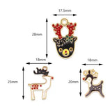 50pcs Christmas Deer Charms for DIY Jewelry Making