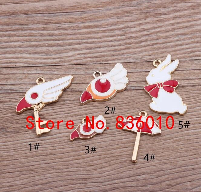 50 pcs Japanese Cartoon Alloy Charms DIY Jewelry Making