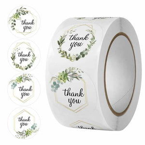 500pcs Flower Thank You Stickers Scrapbooking For Gift Decoration