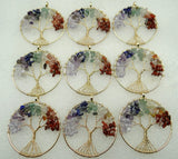 7 Chakra Reiki Healing Tree of Life Pendant 10pcs