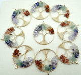 7 Chakra Reiki Healing Tree of Life Pendant 10pcs