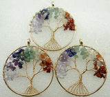 7 Chakra Reiki Healing Tree of Life Pendant 10pcs