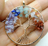 7 Chakra Reiki Healing Tree of Life Pendant 10pcs