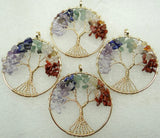 7 Chakra Reiki Healing Tree of Life Pendant 10pcs