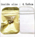 50Pcs/lot 6x8cm Foil Bag Jewelry Packing Pouches Gift Bags