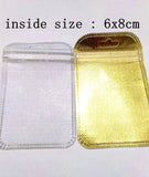 50Pcs/lot 6x8cm Foil Bag Jewelry Packing Pouches Gift Bags