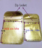 50Pcs/lot 6x8cm Foil Bag Jewelry Packing Pouches Gift Bags