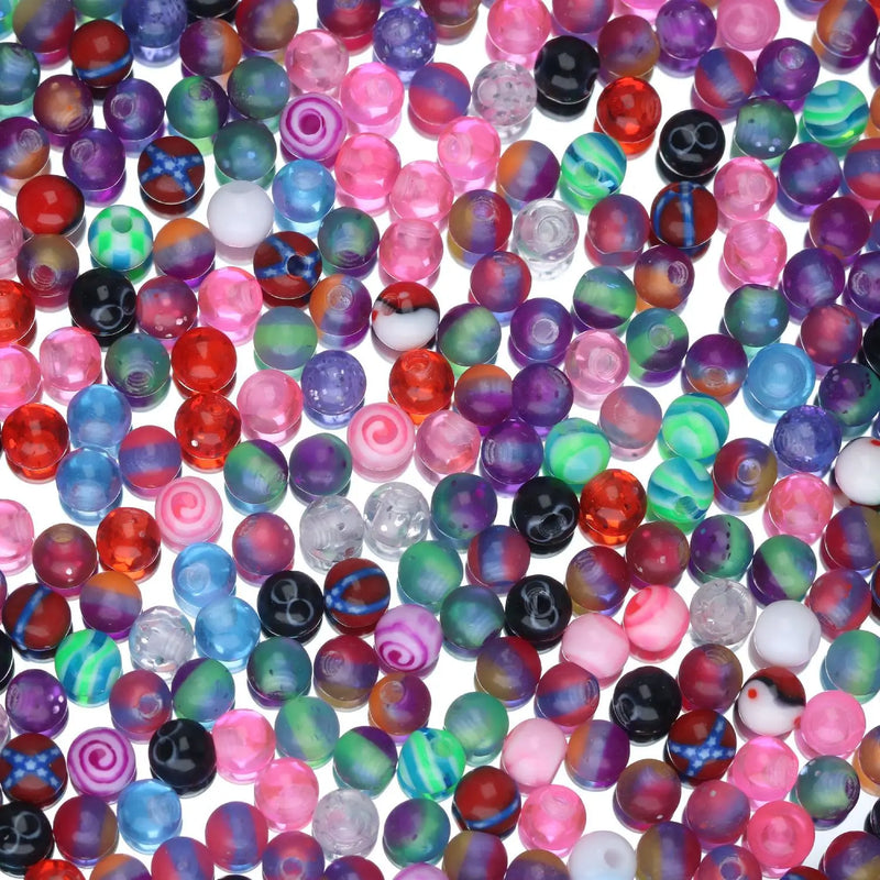 50Pcs 6mm 14G Acrylic Tongue Lip Eyebrow Piercing Balls Set Body Jewelry