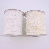 50m/lot 4mm White/Ivory Pearl Flatback Half Round Chain DIY Wedding Dress